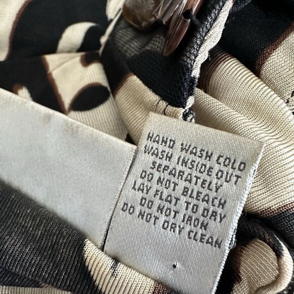 Chicos Travelers Top Women Large Animal Print Embellished Slinky Knit Tunic - Picture 9 of 10